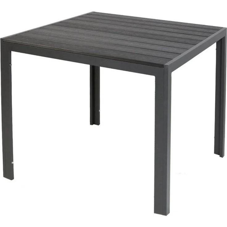 Aluminium Gartentisch Beistelltisch Esstisch Balkontisch Non-Wood Platte 90x90cm – Bild 3