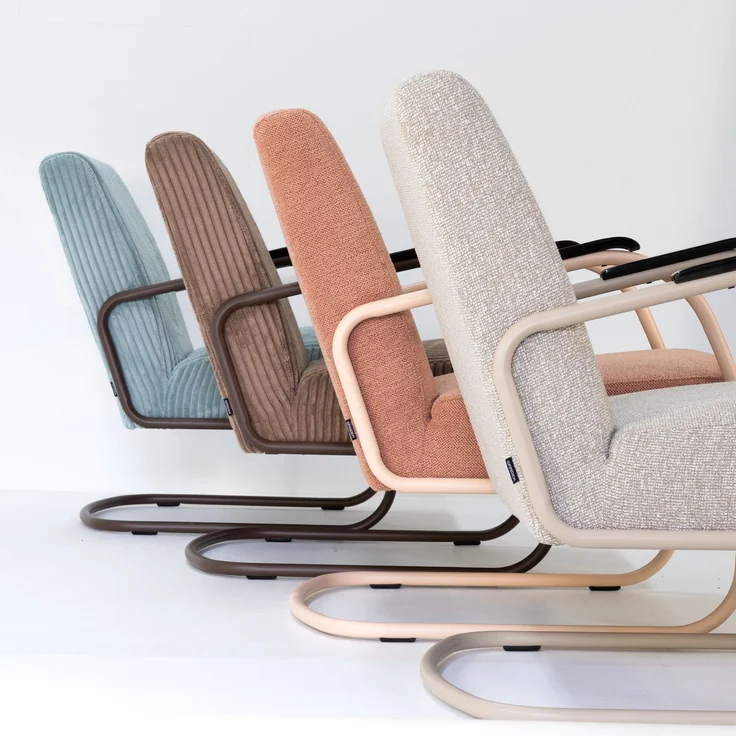 Spinder Design Sessel Retro Chocolate Brown / Hazy Blue – Bild 9