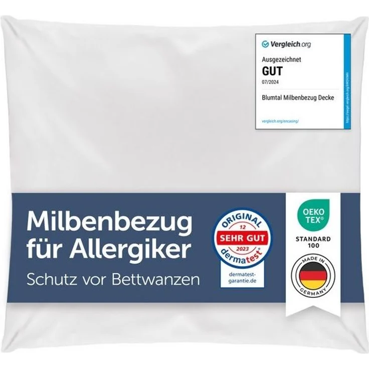 Blumtal Bettbezug Milbenbezug Allergiker Bettbezug oder Kopfkissenbezug- Milben Encasing, (1 St), bestehend aus dem High-Tech Spezialgewebe Evolon – Bild 4
