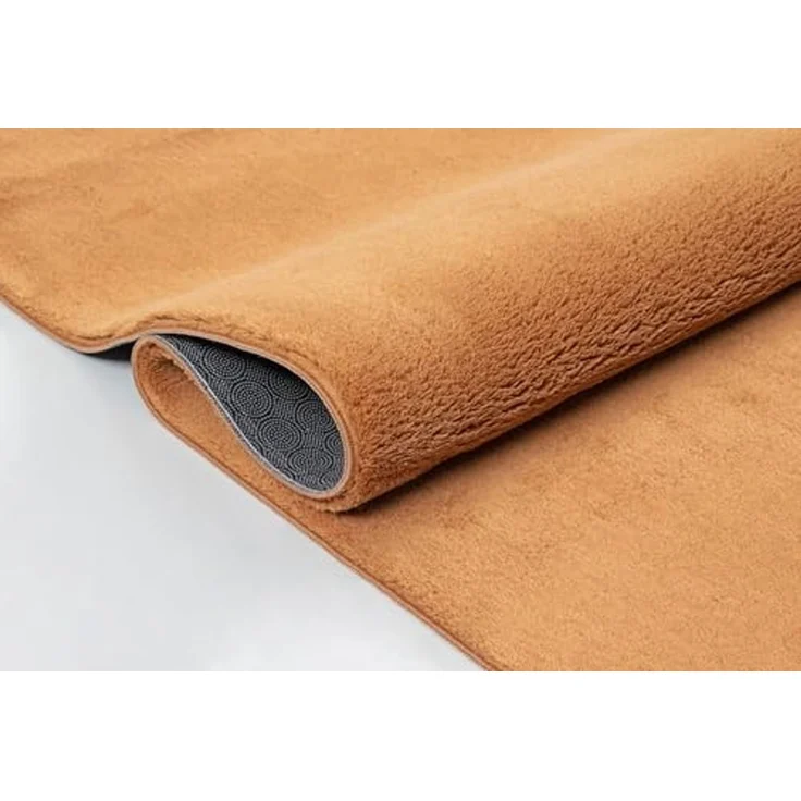 the carpet Relax kuscheliger Kurzflor Teppich, Anti-Rutsch Unterseite, Waschbar bis 30 Grad, Super Soft, Felloptik, Terra, 160x220 cm – Bild 6