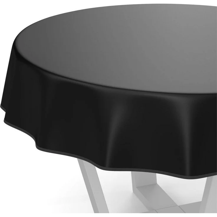 ANRO Tischdecke abwaschbar Wachstuch-Tischdecke Gartentischdecke (Einzelstück 1-tlg), wasserabweisend Einfarbig Schwarz 100x140cm – Bild 1