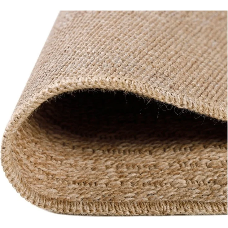 SIMPEX24 Outdoorteppich Vintage Design, Rund, Höhe: 5 mm, Runder Teppich Vintage Design Naturfarben für Terrassen Küchen Balkon – Bild 3