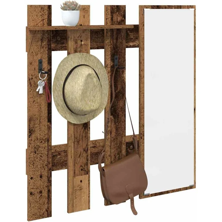 vidaXL Wandmontierter nachttisch Altholz 100 x 10 x 100 cm 874513 – Bild 3