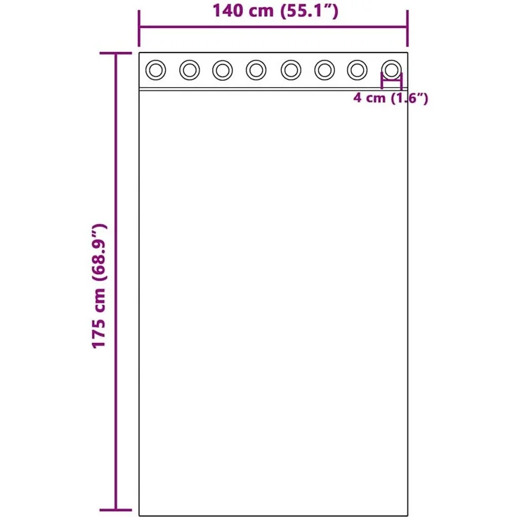vidaXL Verdunkelungs-Vorhänge mit Ringen 2 pcs Lila 175 x 140 cm 4107379 – Bild 7