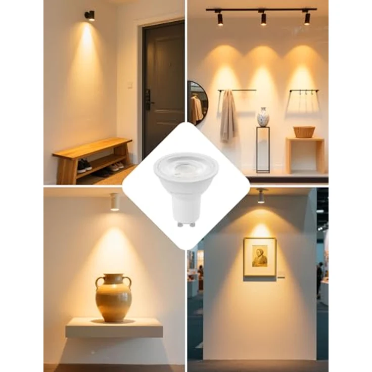 Lepro GU10 LED Warmweiss 6W Lampe, 2700K Warmweiß, 630 Lumen, 38° Abstrahlwinkel, Nicht dimmbar Reflektorlampe, Energiesparendes GU10 LED Leuchtmittel für Wohnzimmer, Küche, Schlafzimmer,4 Stück – Bild 6