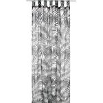 Arsvita Gardine (Black&White) Voile mit Schlaufen 140x245cm Schlaufenvorhang für zu Hause, transparente und moderne Fensterdekoration