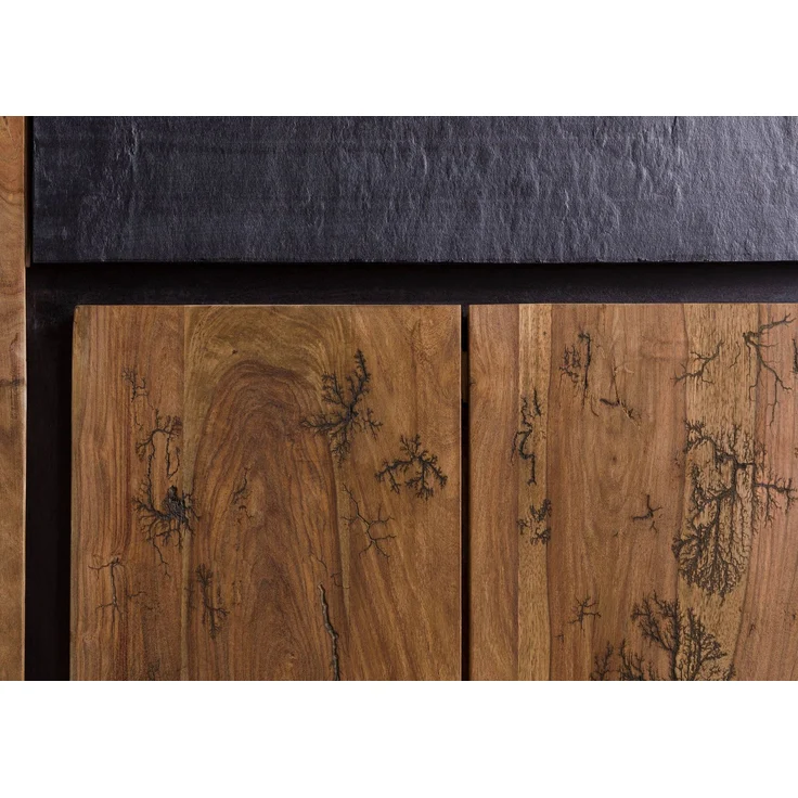 Highboard Sheesham 100x40x135 natur unbehandelt LICHTENBERG #100 – Bild 5