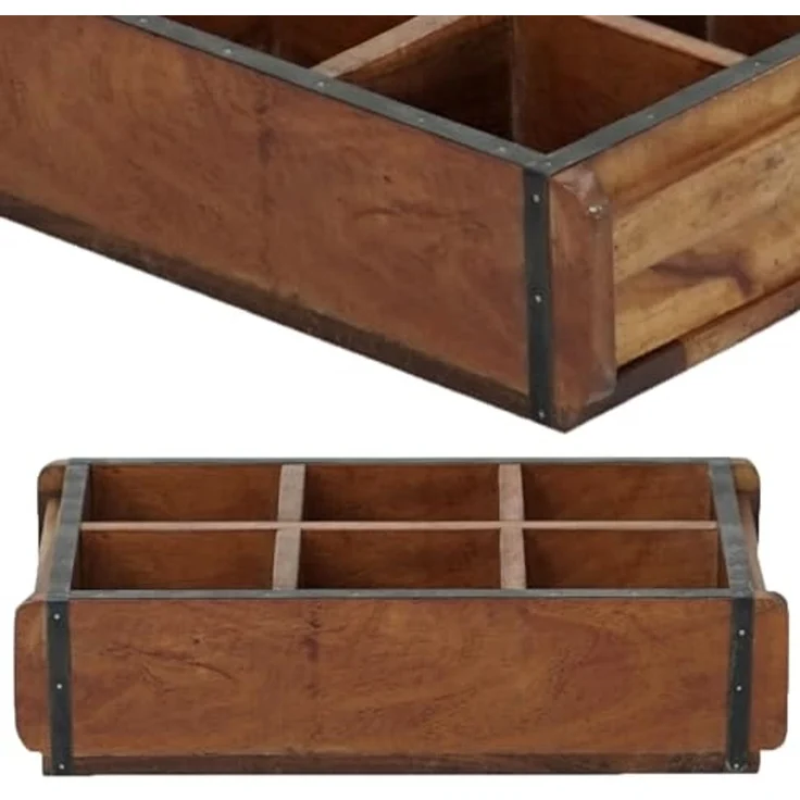 Marrakesch Orient & Mediterran Interior Aufbewahrungsbox Vintage Deko Aufbewahrungsbox Organizer Sortierbox Unikat -3- (Stück, 1 St, 1), Handarbeit – Bild 5
