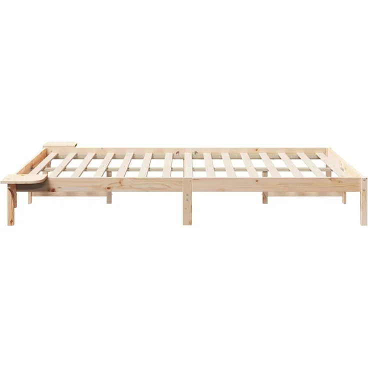 vidaXL Bettgestell mit Nachttischen Natur 140 x 210 cm 873226 – Bild 5