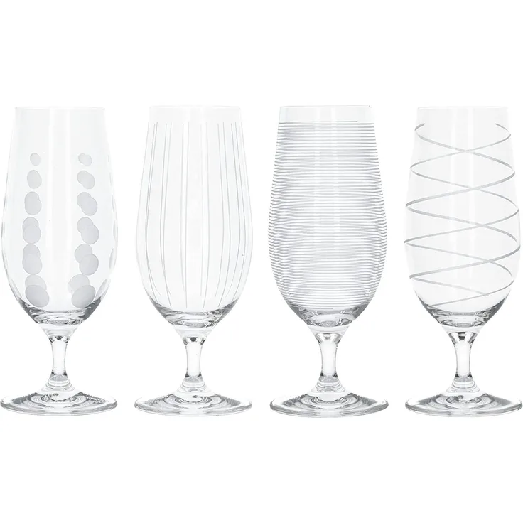 Mikasa Cheers Martinigläser, 290 ml, 4 Stück, Kristallglas, silber, 460 ml, Set of 4