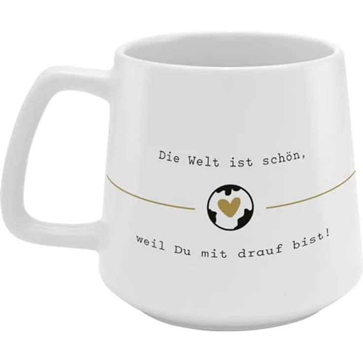 GRUSS & CO Tasse konisch "Welt" | Steinzeug, 43 cl, mehrfarbig | Geschenk Freunde, Geburtstag, Ostern | 48994 – Bild 3