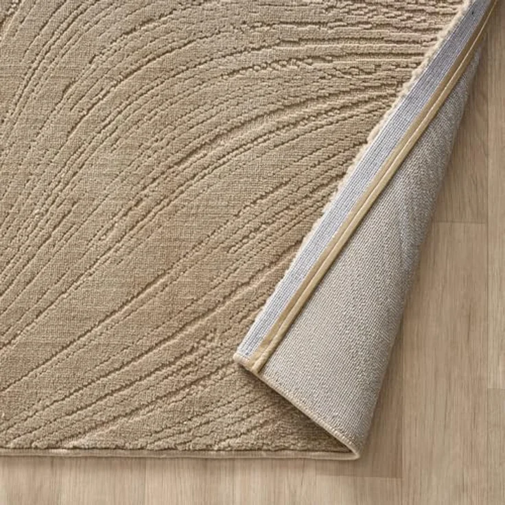 Vimoda Teppich Boho Design Unifarbe Hoch-Tief-Effekt, Rechteckig, Höhe: 6 mm, Teppich 3D Hoch-Tief-Effekt Modern für Esszimmer, Flur & Schlafzimmer – Bild 5