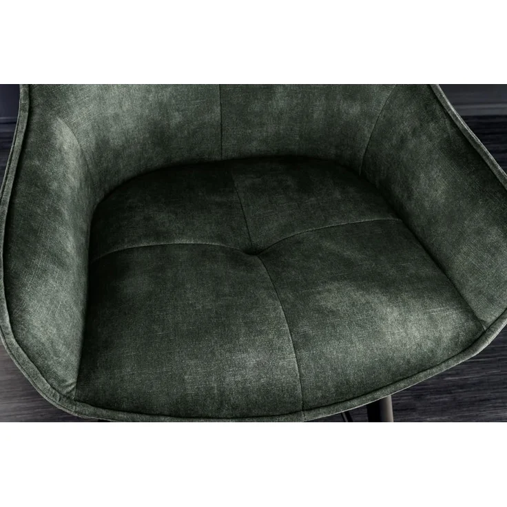 riess-ambiente Barhocker EUPHORIA grün / schwarz (Einzelartikel, 1 St), Esszimmer · Samt · Edelstahl · mit Lehne · Tresenstuhl · Barock Design – Bild 5