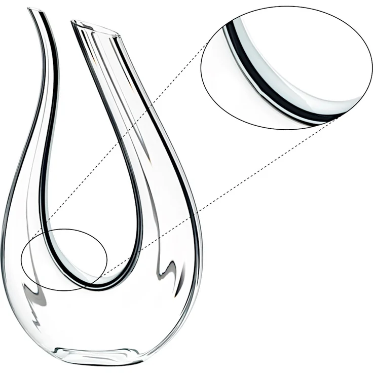 RIEDEL 1756/00 Dekanter AMADEO Fatto a Mano schwarz-weiß-schwarz, handgefertigt, Design-Dekanter – Bild 3
