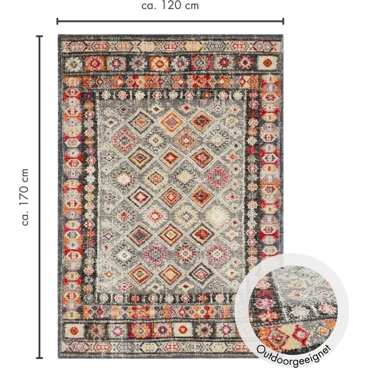 Andiamo In- und Outdoorteppich Bonnie multicolor hell, 120 x 170 cm – Bild 2
