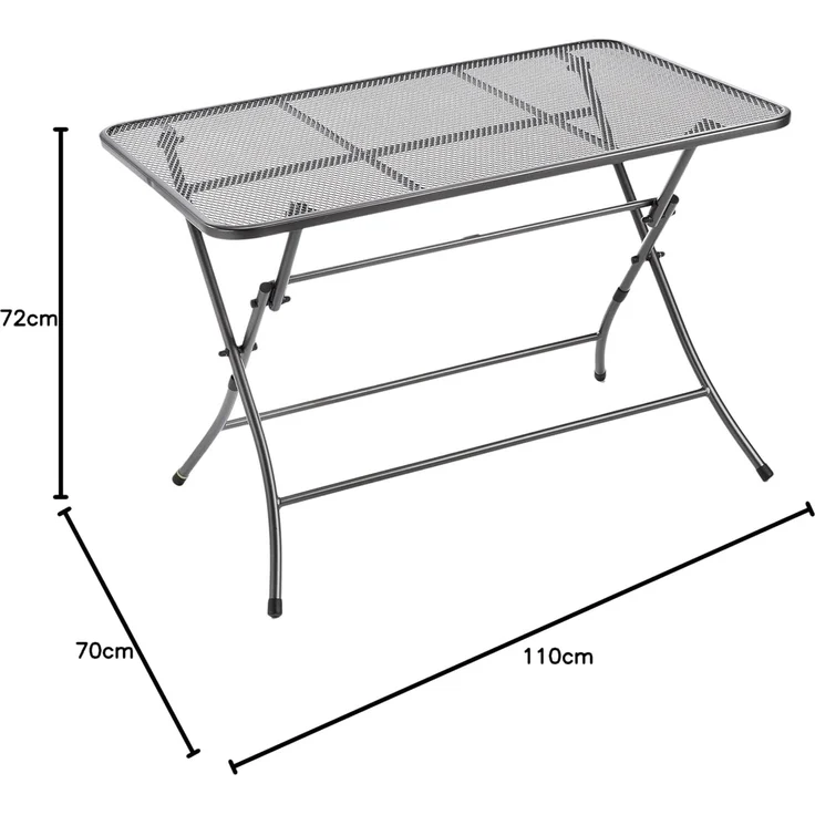 MWH Streckmetalltisch Café Latte Gartentisch Klapptisch Metalltisch Tisch – Bild 2