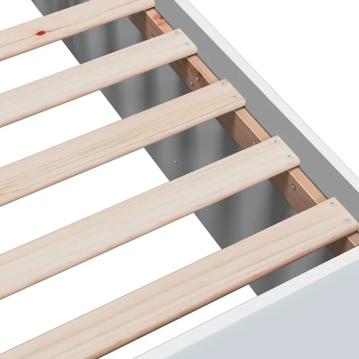 vidaXL Bettgestell Weiß 180x200 cm Holzwerkstoff 3280902 – Bild 7