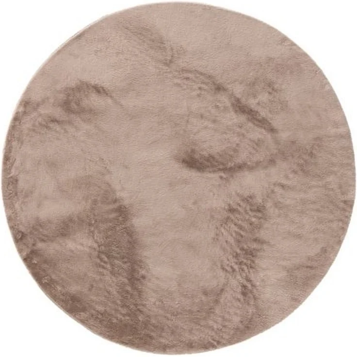 benuta Fellteppich Furry, rund, Höhe: 11 mm, Teppich Wohnzimmer, Esszimmer, Schlafzimmer, Flur, Weich, Rutschfest – Bild 4