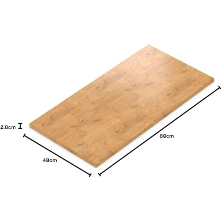 AUPROTEC Tischplatte 28mm Pale Lancelot Oak 80x40 cm I Spanplatte mit 1mm ABS Kante & PU-Verleimung I melaminharzbeschichtet I elegant & wasserabweisend – Bild 2