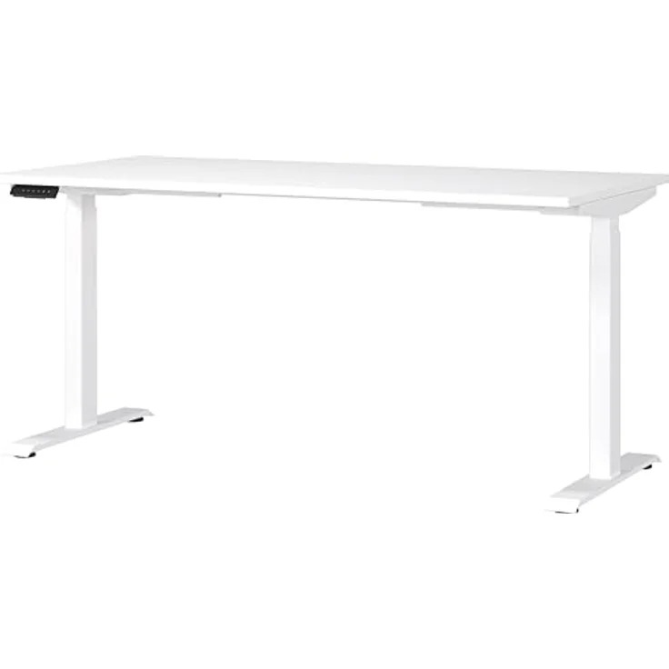 Germania Schreibtisch 7908-84, in Weiß, EL. höhenverstellb, 160 x 120 x 80 cm (BxHxT) – Bild 2
