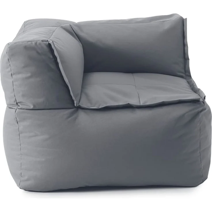Lumaland Sitzsack-Sofa, Polyester, Eckteil, Grau, 70 x 81 x 81 cm – Bild 1