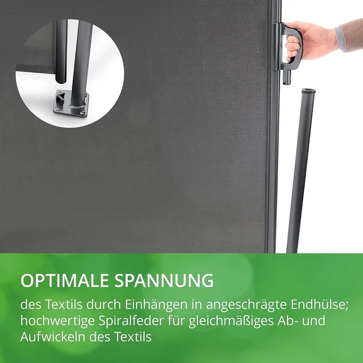 Leco Seitenmarkise, Aluminium, Anthrazit, 160x300 cm – Bild 5