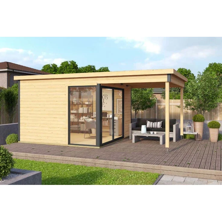 Lasita Maja Gartenhaus Domeo 1-4 Gartenhaus aus Holz Holzhaus mit 44 mm Wandstärke Blockbohlenhaus – Bild 1