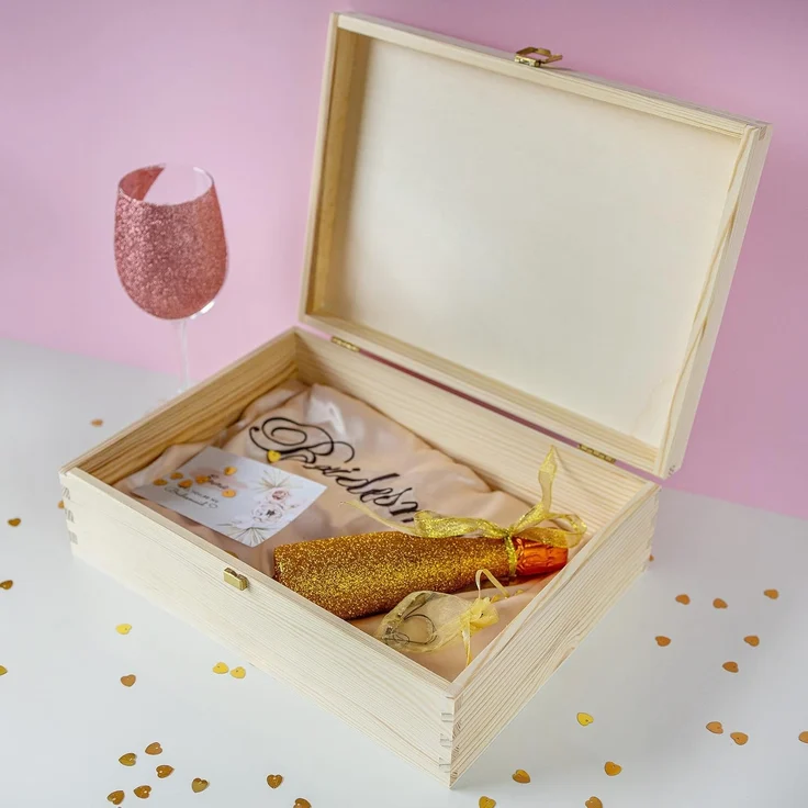 Creative Deco Holzkiste A4 mit Deckel Unlackierte Aufbewahrungsbox, Holzbox Ideale Schatulle zur Lagerung der Wertsachen, Dokumente – Bild 3