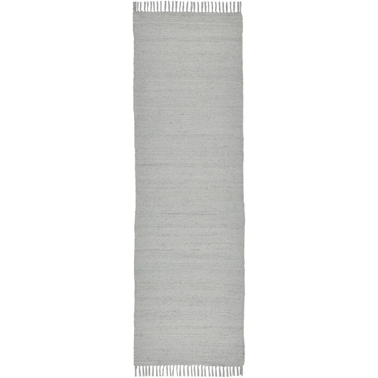 THEKO Teppich Happy Cotton Fleckerl, handgewebt, rechteckig, Höhe: 5 mm, Flachgewebe, reine Baumwolle, meliert, mit Fransen, auch als Läufer