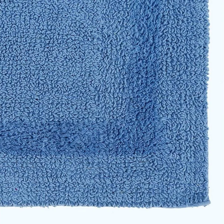 Homescapes Badematte Duschvorleger blau 50x50 cm aus 100% Baumwolle, Höhe 20 mm, 50 x 50 cm – Bild 1