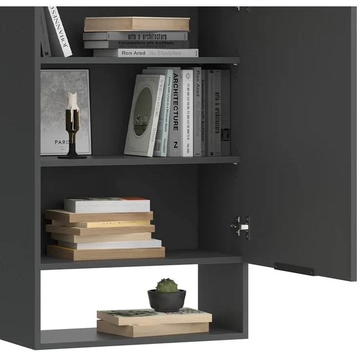 Wohnwand Wido Anthrazit 5 Teile Vicco – Bild 6