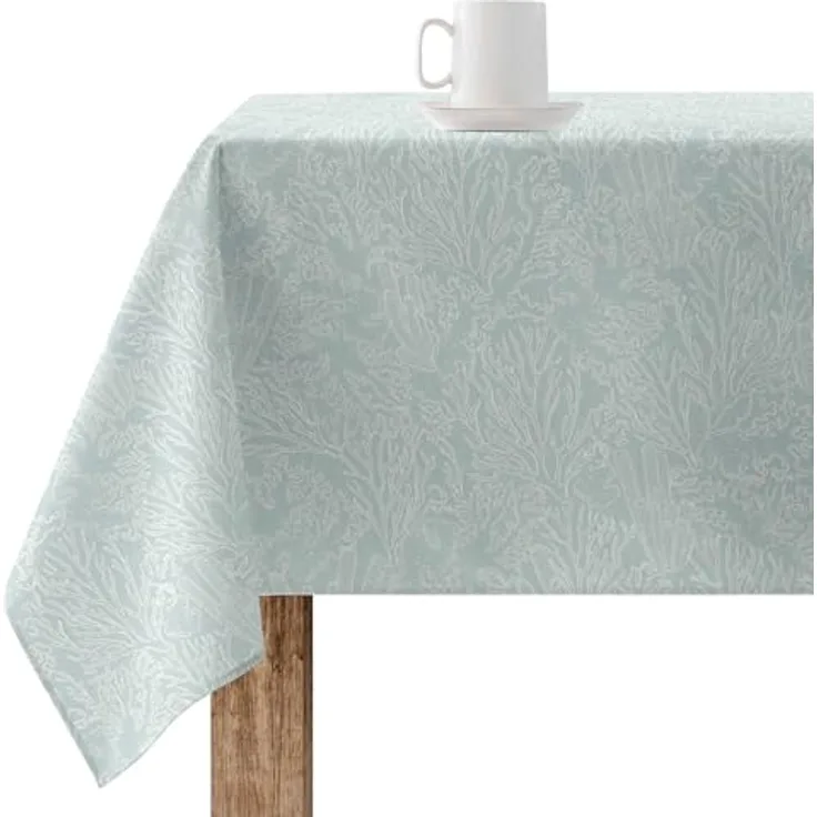 Belum 0120-316 Tischdecke, schmutzabweisend, Größe 155 x 155 cm, extraweich, Mehrfarbig, Stoff aus 100% Bio-Baumwolle, Modell 0120-316