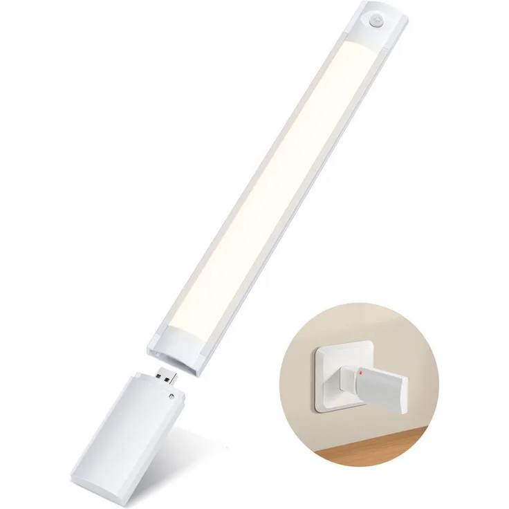 Aigostar Schrankleuchte LED Schranklicht USB Wiederaufladbar Nachtlicht 4000K
