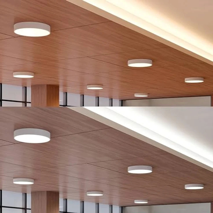 Arcchio LED Deckenleuchte Noabelle, 1-flammig in Weiß aus Metall, energiesparende Küchenlampe – Bild 4