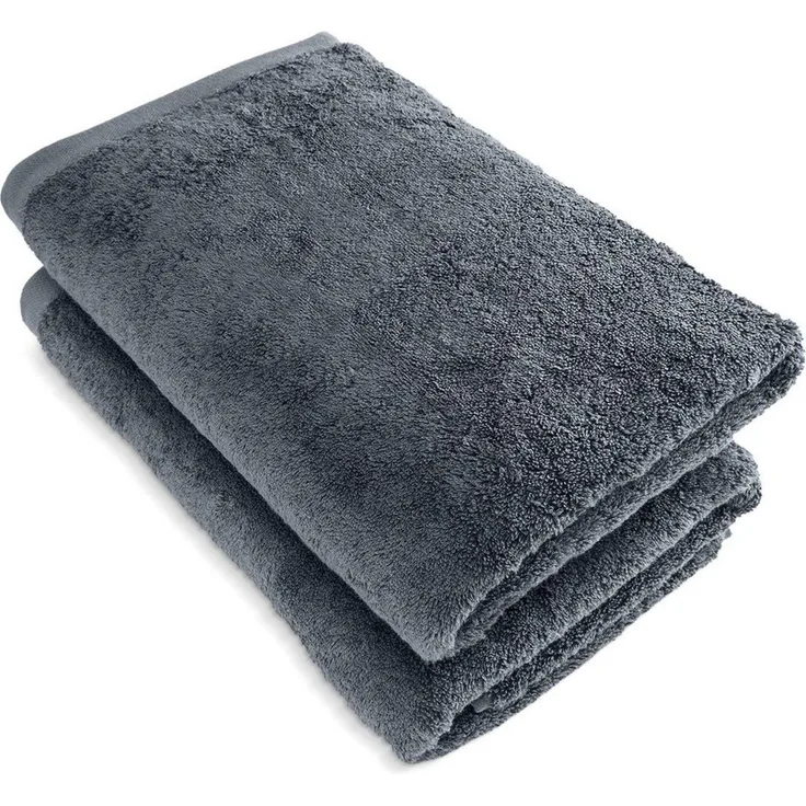 herzbach home Duschtücher Pura 70x140 cm, (2-St), 550g/m², Premium-Qualität, 100% Baumwolle, einfarbig