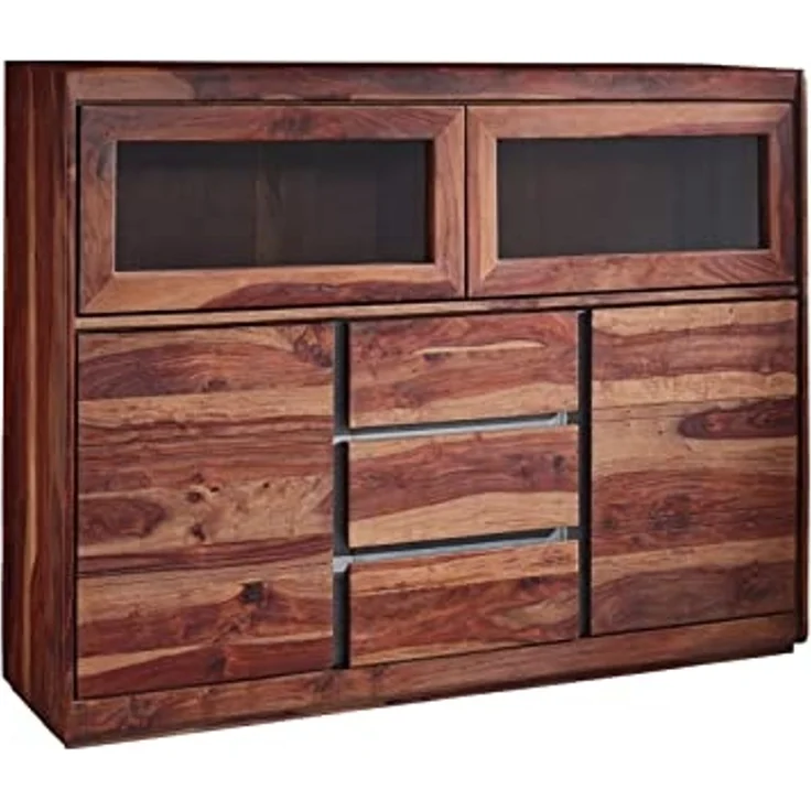 Highboard Sheesham 150 x 40 x 115 noble unique lackiert SYDNEY #103 – Bild 1