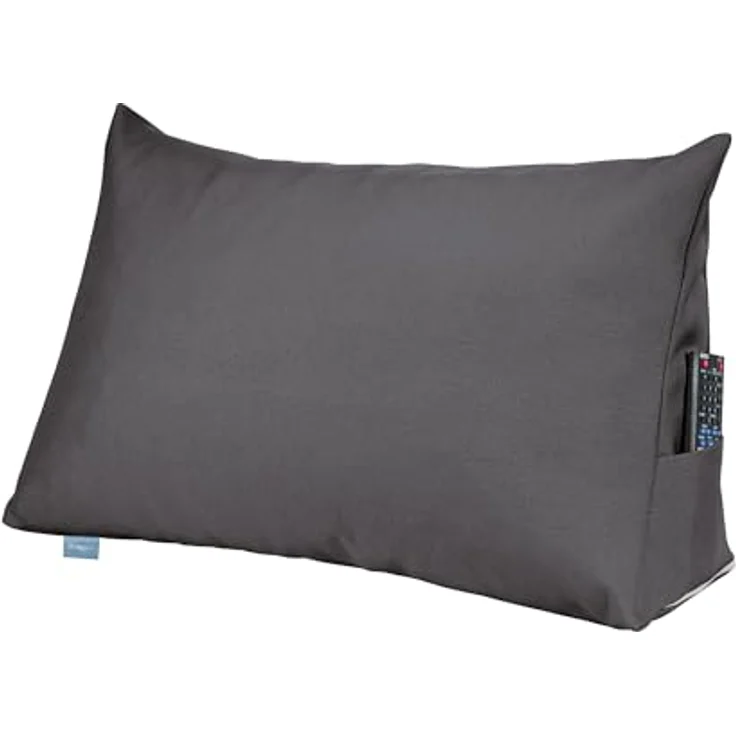 XDREAM Rückenkissen ergonomisches Keilkissen für Bett und Sofa, 1-tlg, als Kopfkissen oder Venenkissen verwendbar, mit praktischem Seitenfach – Bild 2