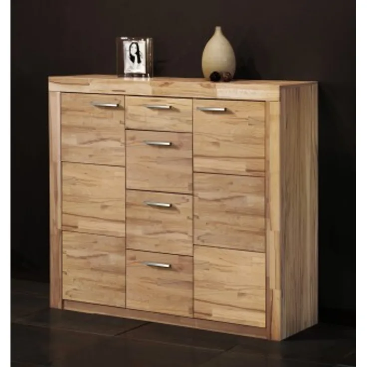 Highboard in Kernbuche teil-massiv, geölt