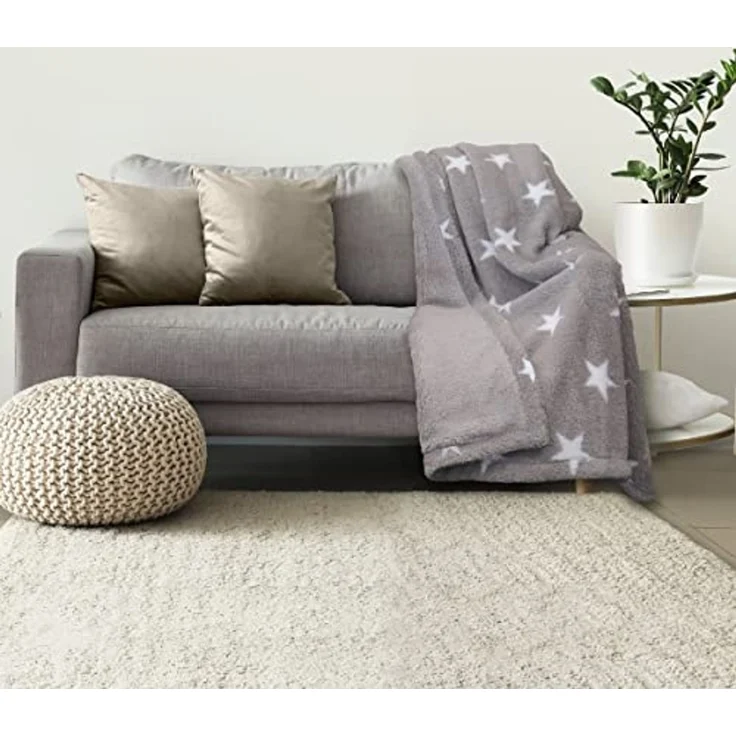 Wohndecke Lanudo® Premium Sherpa Kuscheldecke Wohndecke XL Sofadecke 150 x 200, Lanudo – Bild 1
