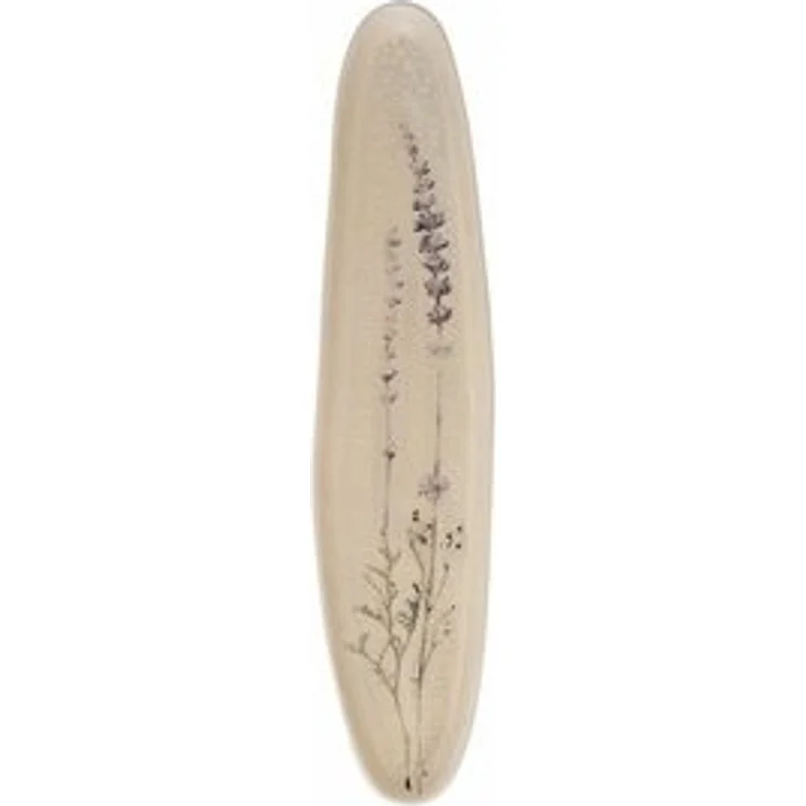 Bloomingville Servierteller Bea, 35,5 x 2 x 8 cm, Steingut, Servierplatte, Teller, Blumenmotiv, Cracle Glaze, natur – Bild 6