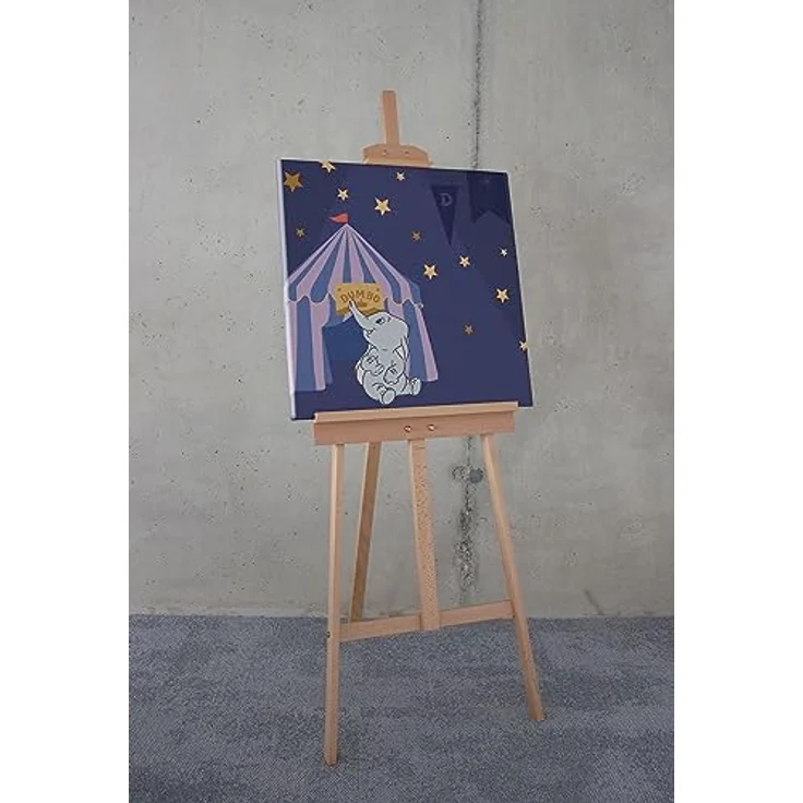 Komar Keilrahmenbild - Starry Night mit Dumbo - 60 x 60 cm - Hochwertiges Kinderzimmerbild, FSC-zertifiziert, handgefertigt in Deutschland – Bild 4