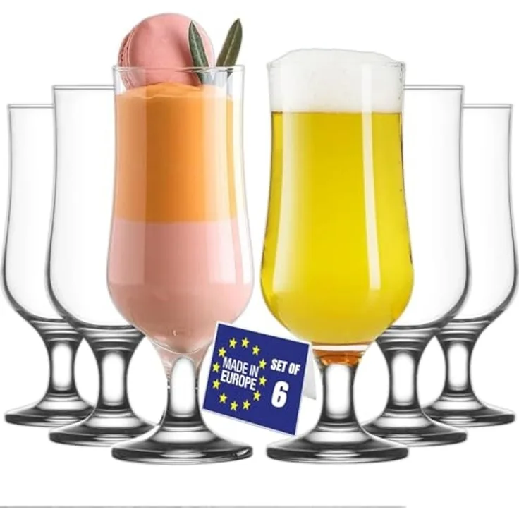 LAV Gläser-Set Nevakar Biergas, 6-tlg, Glas, 6er Set, 385ml, Feiner Glasrand, ideal für Bier, Cider und Mixgetränke