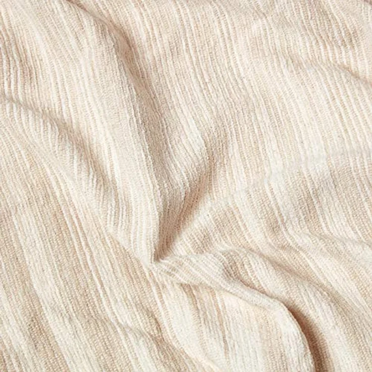 Plaid Gestreifter Chenille-Überwurf, 100% Baumwolle, beige, 150 x 200 cm, Homescapes – Bild 5