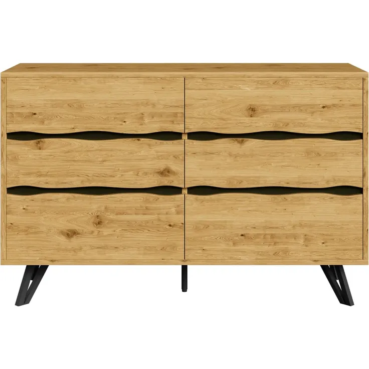 Sideboard, Breite 120cm, Wohnzimmerschrank, Mehrzweckschrank, Schubkastenkommode, Küchenschrank, Aufbewahrungsschrank – Bild 6