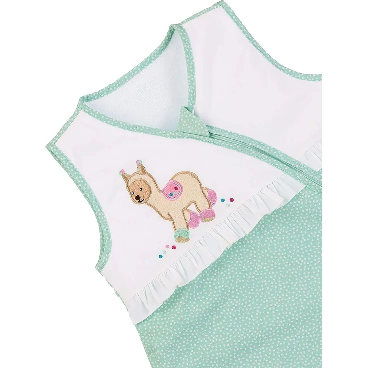 Sterntaler Sommer-Schlafsack Kuschelzoo für Kleinkinder, Reißverschluss, Größe: 90, Mintgrün – Bild 3