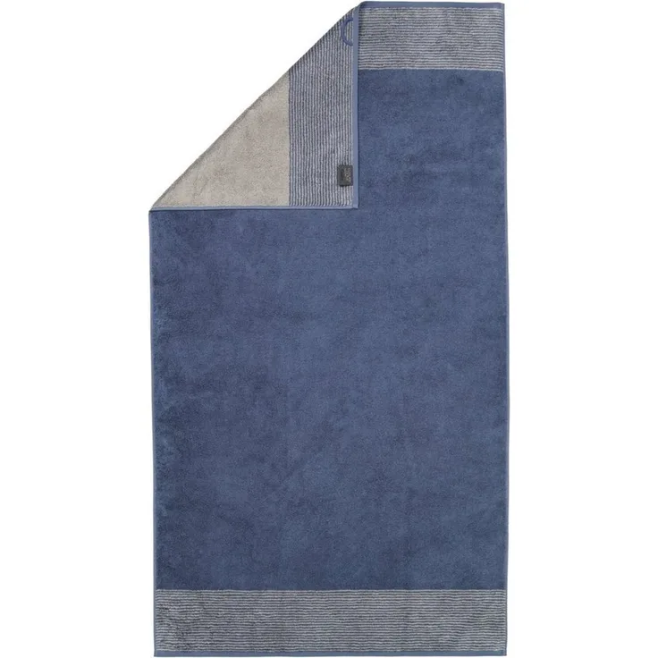 CAWÖ Duschtuch - Luxury Home, C Two-Tone, Walkfrottier Nachtblau 80x150cm