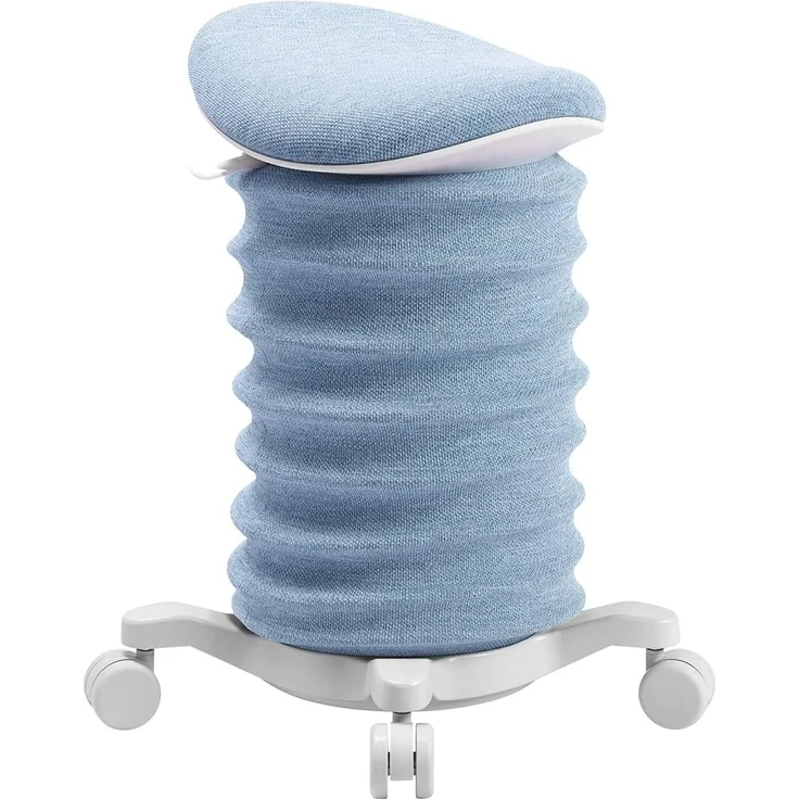 TOPSTAR Sitness 4D mit Rollen AGR-Zertifiziert Dynamischer Sitzhocker Papyrus - hellblau, ergonomischer Bürohocker - höhenverstellbar - stärkt den Rücken - entlastet die Bandscheiben – Bild 1