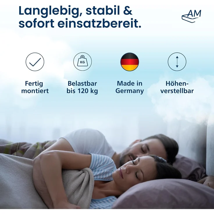 2x Ergonomischer Lattenrost 100x210 cm verstellbar - Lattenrost Set KV - 7-Zonen Lattenrost 100x210 cm Doppelpack - fertig montiert - 44 Leisten - Kopf- und Fußteil verstellbar - 2er Set - 100/210 – Bild 6