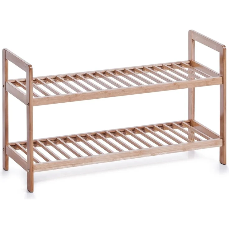 Schuhregal aus Bambus mit 2 Ebenen, 70 x 26 x 40 cm – Bild 3