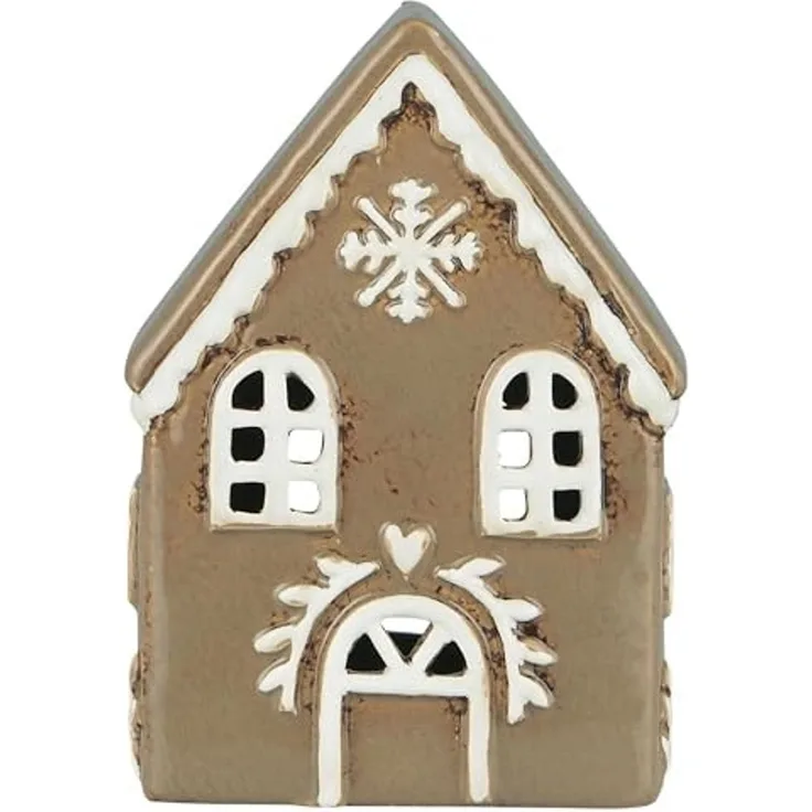 Lichterhaus Teelichthalter Teelichthaus Lebkuchenhaus Braun Ib Laursen 27631-14